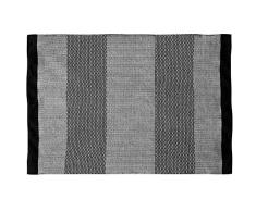 THE HOME DECO FACTORY HD5012 Tapis, Coton, Noir, 200 x 140 x 0,5 cm