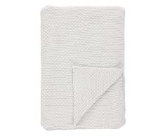 Marc OPolo Nordic Knit Plaid, 100% Coton, Off White, 130 cm x 170 cm