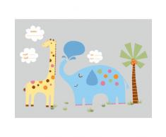 RoomMates 54287 Stickers muraux Girafe et léléphant, Papier, Multicolore, 48 x 8 x 8 cm