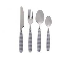 COSY & TRENDY 672427 Service de 24 couverts VICHY GREY,1,8/1,5MM