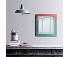 Bonamaison Décoration Murale Impression sur Miroir Encadré sur Toile, Dimensions: 50 x 50 Cm - Conçu et fabriqué en Turquie