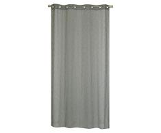 HomeMaison Voilage à laspect Lin, Polyester, Gris, 240x140 cm