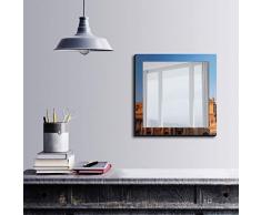 Bonamaison DÃ©coration Murale Impression sur Miroir EncadrÃ© sur Toile, Dimensions: 50 x 50 Cm - ConÃ§u et fabriquÃ© en Turquie