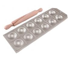 CALDER 2152 raviolatore avec rouleau à pâtisserie, fonte daluminium, argent