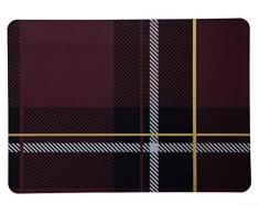 ASA Set de Table Tartan Plastique Rouge 46 x 33 cm