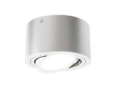 Briloner Leuchten 7121-014 Plafonnier LED orientable Argenté à 9 cm 5 W 470 lm 3000 K, Silberfarbig