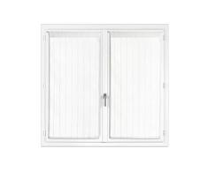 Les Ateliers du Linge - 2 Rideaux - Rideau intÃ©rieur - Rideau dÃ©coration - Rideau Salon ou Chambre - Rideau Voilage - 100% Polyester - Blanc - 60 x 160 - Borsa