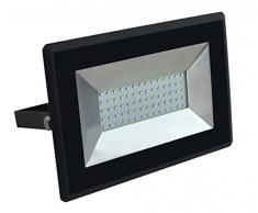 V-TAC Projecteur LED extérieur 50 W, IP65 pour extérieur Noir avec Verre Ip65 4250 LM lumière Naturelle 4000 K