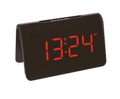 TFA-Dostmann Icon 60.2543 Réveil numérique sans Fil en Plastique Noir (L 132 x l x h) 64 x 80 mm, Plastique, Noir, (L) 132 x (B) 64 x (H) 80 mm