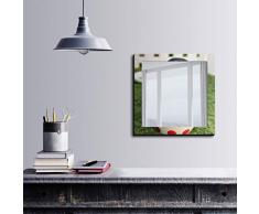 Bonamaison DÃ©coration Murale Impression sur Miroir EncadrÃ© sur Toile, Dimensions: 50 x 50 Cm - ConÃ§u et fabriquÃ© en Turquie