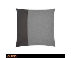 Malton Coussin Simili Cuir 45x45cm 6 Couleurs + Rembourrage 450g (Gris foncÃ©)