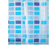 Papillon Rideau de Douche, Bleu Ciel Rectangles, 0.1Â x 180Â x 180Â cm