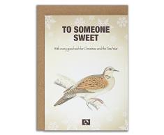 Message Earth 1891960 Carte Double NoÃ«l Ã©co-Design avec Son enveloppe, 100% Ã©cologique Christmas Card : to Someone Sweet, FSC & 100% Papier RecyclÃ©, Beige, 16,3x12,15x0,1 cm