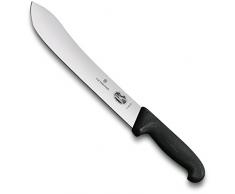 Victorinox 5.7403.18 Couteau de Boucher avec Pointe Large, Acier Inoxydable, Noir, 30 x 5 x 5 cm