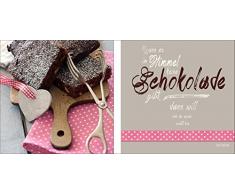 Pro Art glaset2d832833 Mix and Match Im Himmel Lot de 2 impressions sous verre 20 x 20 cm