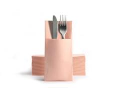 Alvotex Chic Airlaid 50 Serviettes à Couverts en Tissu jetable Rose 39 x 40 cm