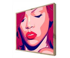CCRETROILUMINADOS Pop Art Tableau avec Cadre en Bois illuminé avec lumière LED, méthacrylate, Multicolore, 60 x 60 cm