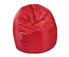 Pushbag 11-BA3-OX-red Pouf, Polyester, Rouge, 70 x 70 cm
