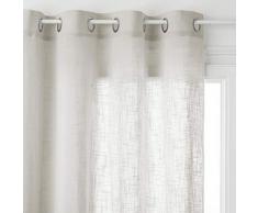 HomeMaison Voilage LÃ©ger Esprit Campagne, Coton, Gris, 240x120 cm