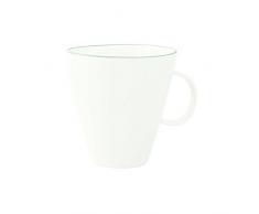 Canvas Home Ltd C37-MG-GY Lot de 4 tasses en porcelaine avec bord gris