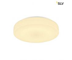 SLV Lipsy 40 Drum CW Applique murale et plafonnier LED dextérieur en aluminium Blanc IP44 3000/4000 K 18 W