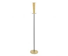 EGLO 97655 Lampe sur pied, Verre, Acier, E27, 60 W, Noir, Or