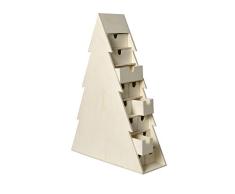 Artemio calendrier avent sapin 47x12x50cm, Bois