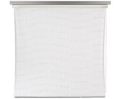 ECO-DuR 4024879003074 Rideau de Douche dÃ©roulant Ã Cassette Motif Douche Blanche Blanc 134 cm