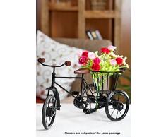 Stylla LondonÂ® Contemporain Cyclisme Support pour Bouteille de vin en mÃ©tal Table de Cuisine Ornement Cadeau de Cycle I Support de Fleur et Vase Table DÃ©cor