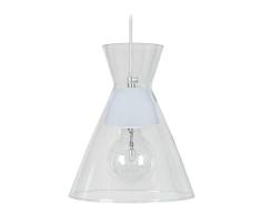 Tosel 16769 Suspension 1 LumiÃ¨re, Verre, E27, 40 W, Transparent, 20 x 80 cm