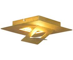 NÃ¤ve Leuchten Plafonnier LED Gold Leaf, mÃ©tal, or, 24Â x 24Â x 10Â cm