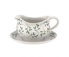Portmeirion CPXT76512-XG Guirlande Sophie Conran Bateau à sauce 1 pt. et support (Amor, Guis), Porcelaine