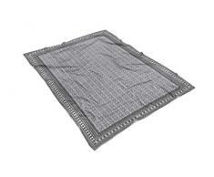 Soleil docre Lima Plaid, Coton, Gris, 100 x 200 cm