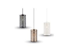 Lampadaire porte-lampe 1 m, E27, 130 mm, mÃ©tal, modÃ¨le VT-7131 - SKU 3826 - Blanc