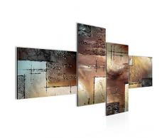 Tableau decoration murale Abstrait 200 x 100 cm - XXL Impression sur Toile Salon Appartment 4 Parties - prÃªt Ã accrocher - 100941b