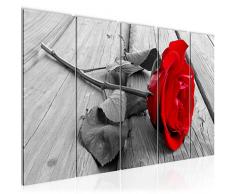 Tableau decoration murale Fleurs Roses 200 x 80 cm - XXL Impression sur Toile Salon Appartment 5 Parties - prÃªt Ã accrocher - 204455a