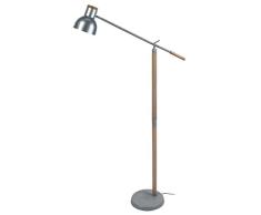Tosel 95191 Structure lampadaire mÃ©tal, Bois hÃªtre, Tube et tÃ´le Acier, Peinture Ã©poxy, E27, 40 W, Aluminium, 80 x 170 cm