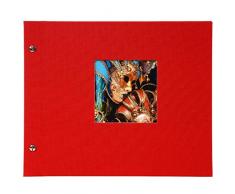 Goldbuch Album Photo à vis Bella Vista - avec découpe pour fenêtre, Carton, Rouge, 30 x 25 cm