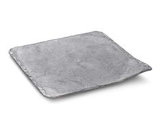 MES VERRINES Assiette Cocktail Gris Ardoise 20x20 (x10)