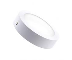 MAXILAMP Max180788 Plafonnier LED Rond 18W, Verre, Transparent