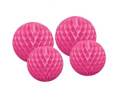 Delight dÃ©partement Or Blanc Guirlande Ensemble de fÃªte, Fuchsia, Lot de 4