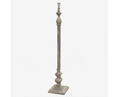 Better & Best Lampe de sol en bois avec pied carrÃ© Gris dÃ©capÃ© Dimensions 25,5 x 25,5 x 132 cm