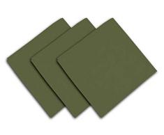 Soleil docre Alix Serviette de Table, Polyester, Vert, 40 x 40 cm