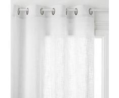 HomeMaison Voilage Léger Esprit Campagne, Coton, Blanc, 240x120 cm