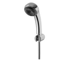 Bisk NATURA Ensemble de pommeau de douche et support mural, finition chrome