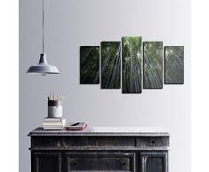 Bonamaison Décoration Murale Ensemble de 5 Impression sur Toile, Dimensions: 100 x 60 Cm - Conçu et fabriqué en Turquie