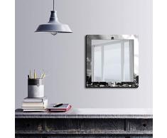 Bonamaison DÃ©coration Murale Impression sur Miroir EncadrÃ© sur Toile, Dimensions: 50 x 50 Cm - ConÃ§u et fabriquÃ© en Turquie