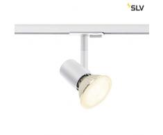SLV Spot Track E27 Blanc 75 W avec 1 adaptateur en aluminium, 0 W