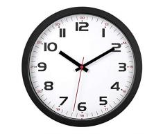 TFA-Dostmann Horloge Murale analogique en Verre Plastique Noir 305 x 38 x 305 mm