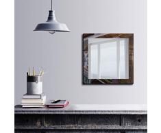 Bonamaison DÃ©coration Murale Impression sur Miroir EncadrÃ© sur Toile, Dimensions: 50 x 50 Cm - ConÃ§u et fabriquÃ© en Turquie